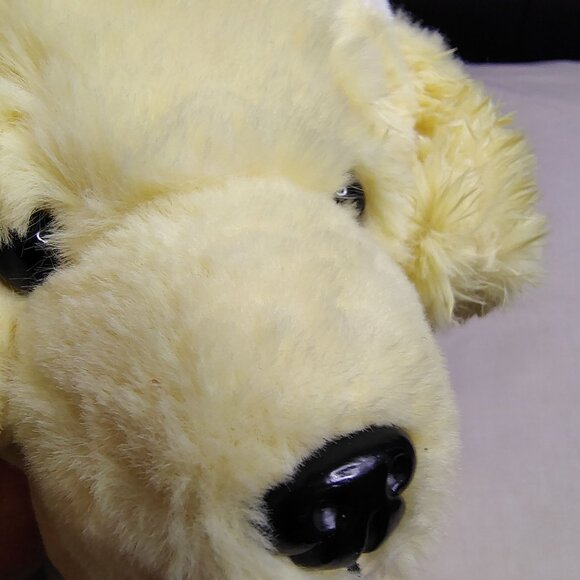 FAO Schwarz Yellow Plush Puppy Dog Labrador Bunny Ears Bowtie Stuffed Animal 12" - Picture 13 of 16